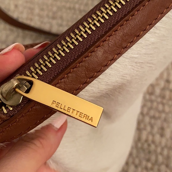 Genuine leather and horsehair clutch with strap - Picture 4 of 7